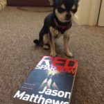 Chihuahua with Red Sparrow book